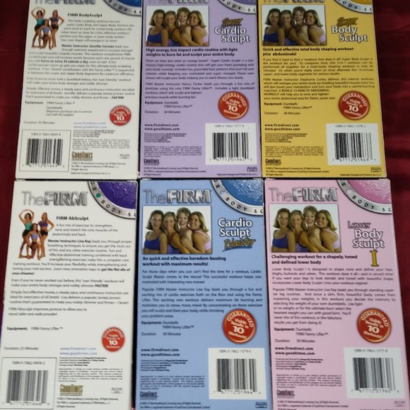 The Firm Workout Sculpt Set 6 VHS Tapes - Picture 2 of 2